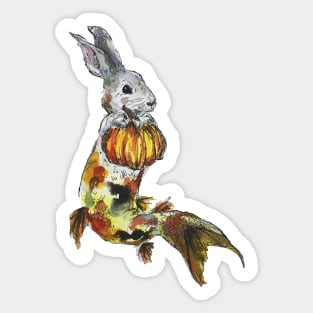 Autumn Koi Mermaid Bunny Sticker